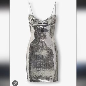 Amuse Club Silver Sequin Dress